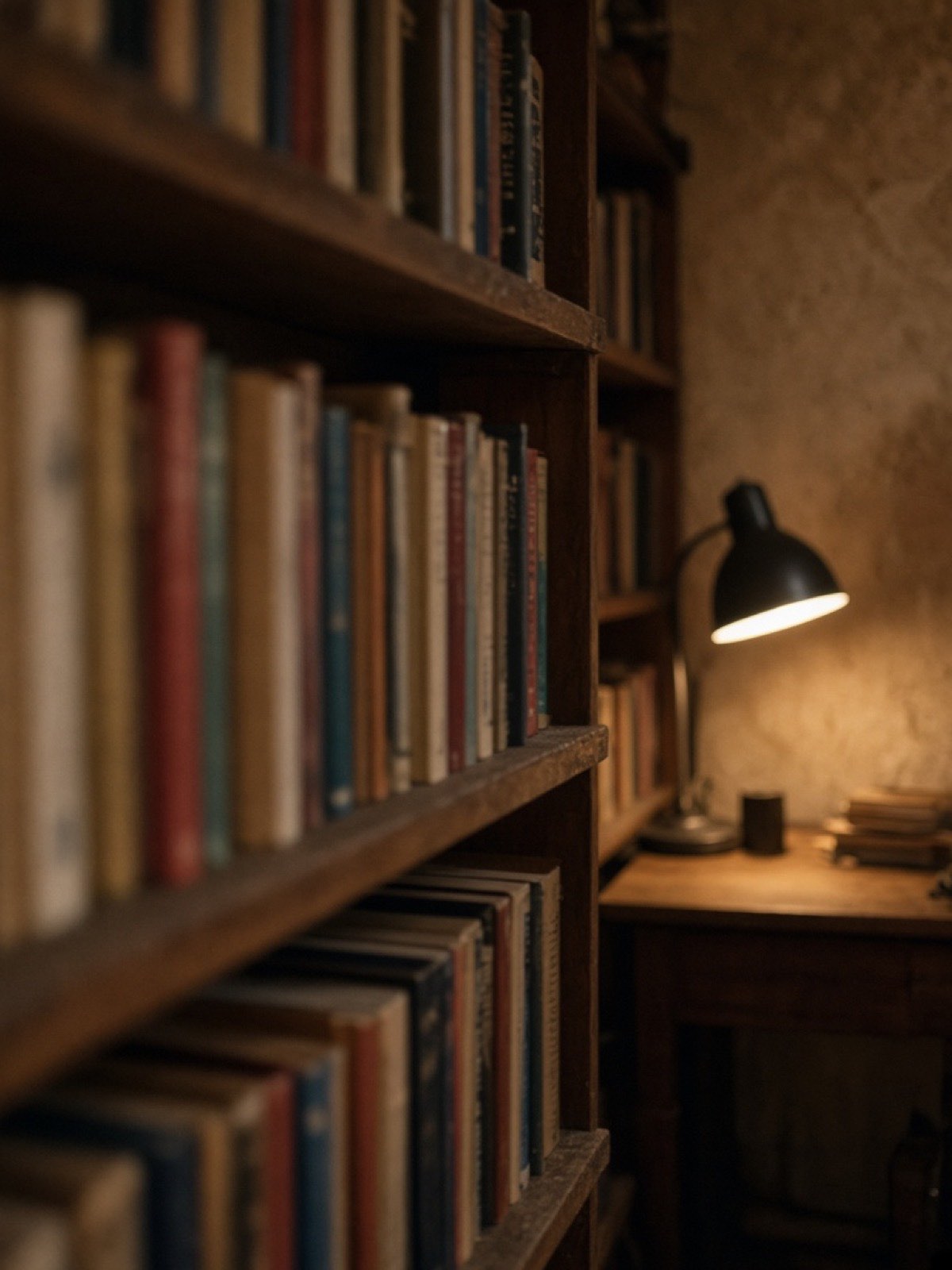 A shelf of secondhand paperbacks